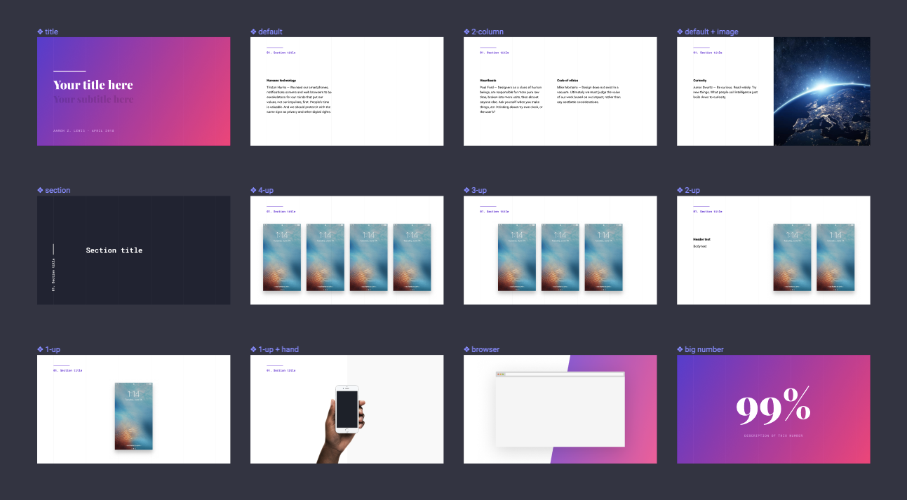 presentation deck figma