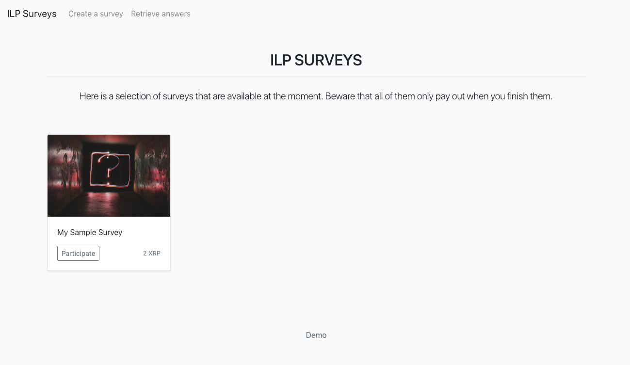 ILP-Surveys: Getting paid in real-time for participating ...