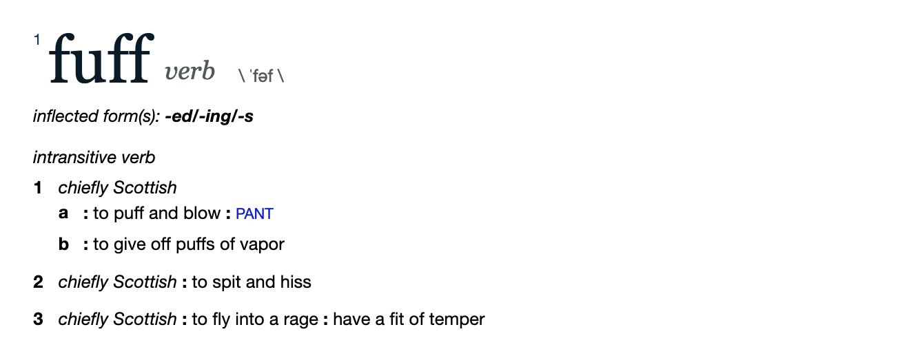 Luff. Duff, fluff, and guff… sure! Luff… no… by Avi Kotzer Silly