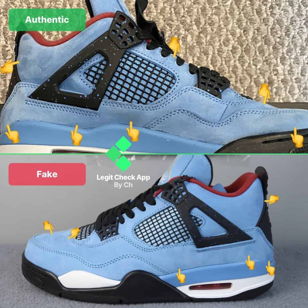 jordan 4 travis scott real vs fake