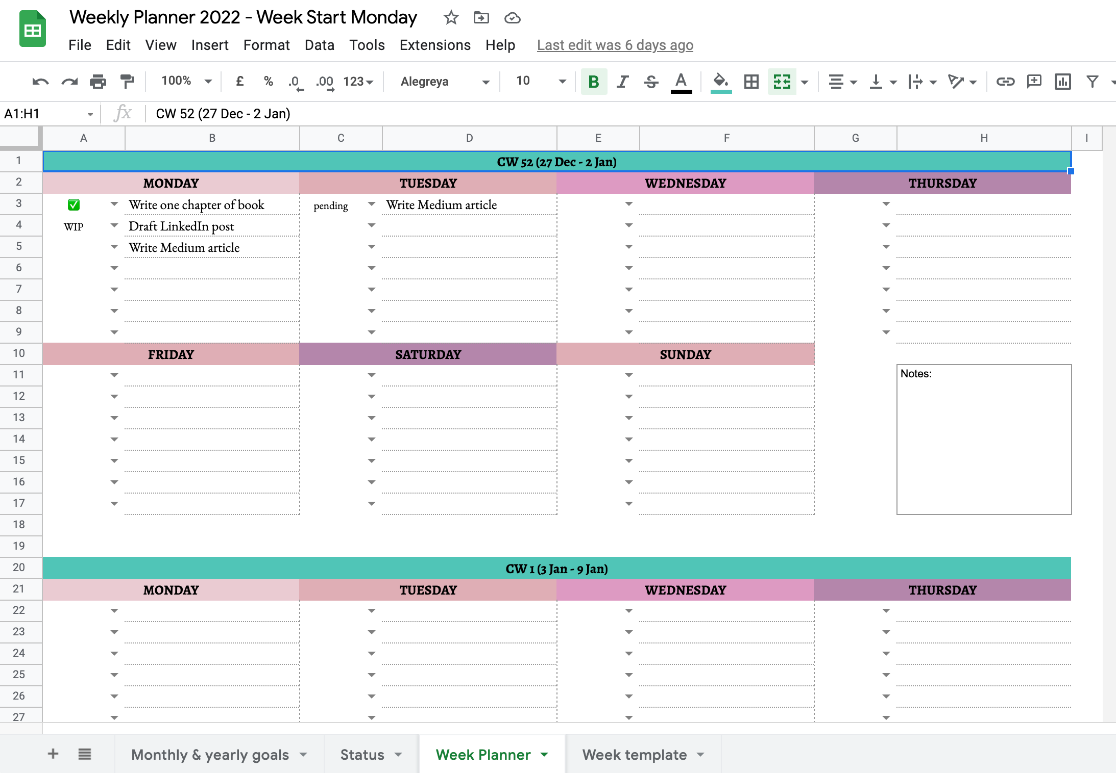 how-to-make-a-weekly-planner-printable-in-google-sheets-updated