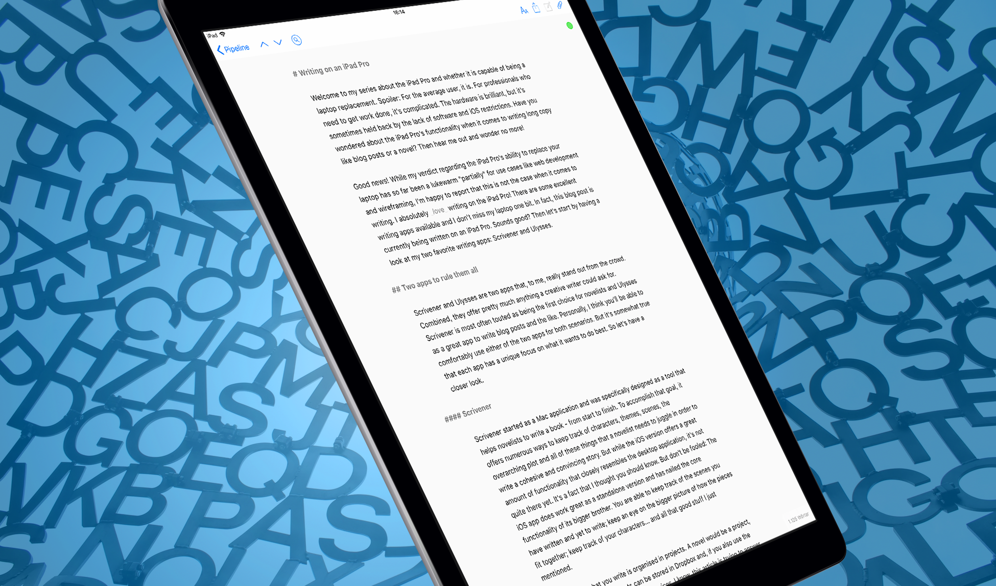 Writing On An Ipad Pro Can You Comfortably Write Blog Posts On By Timo Holz Medium