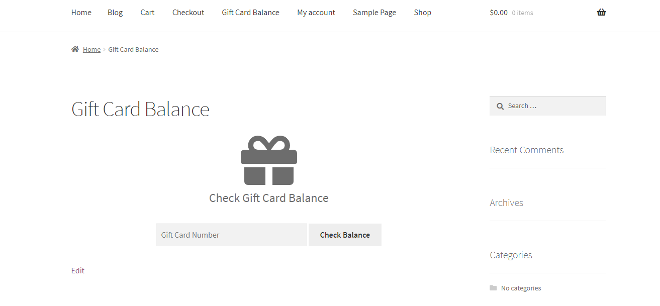 Create Gift Cards and Set Up Gift Balance Checker WooCommerce Page | by Balaji Venkatesan