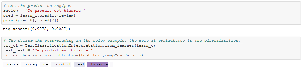Using the classifier to predict the feeling of comments on an amazon product Using the classifier to predict the feeling of comments on an amazon product
