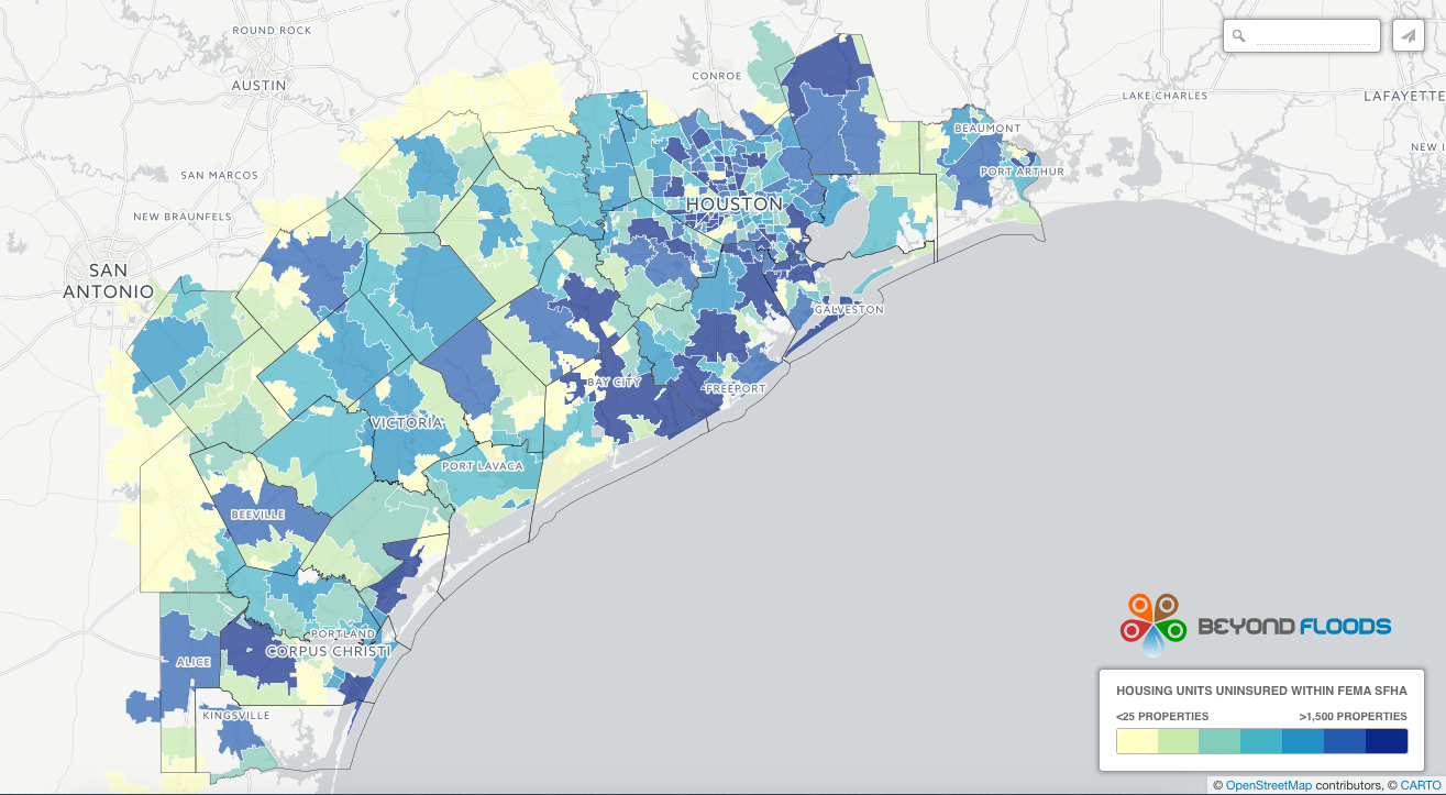 galveston county flood map 71 High Risk Homes Uninsured For Flood In Areas Impacted By