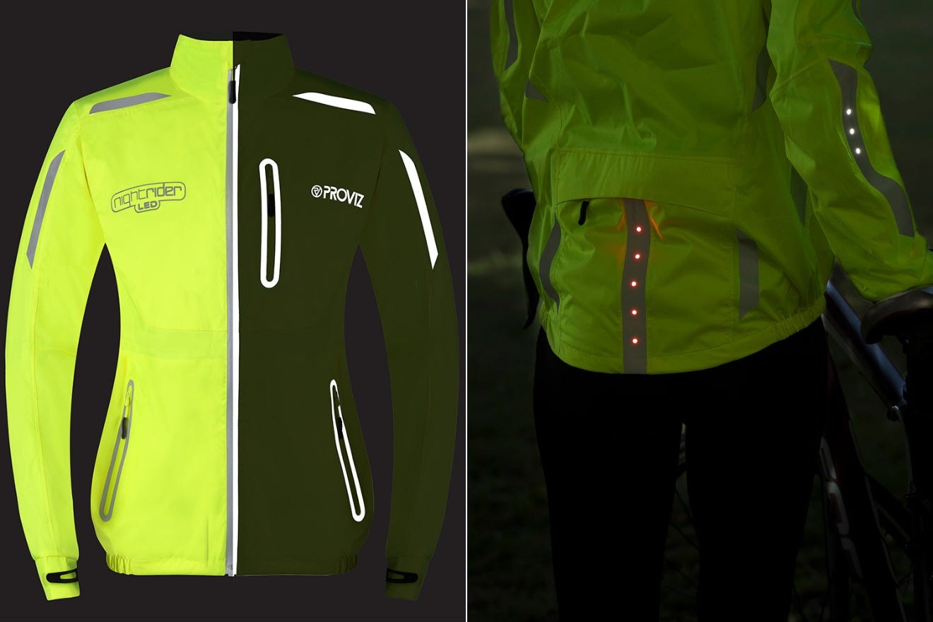 nightrider led men's cycling jacket