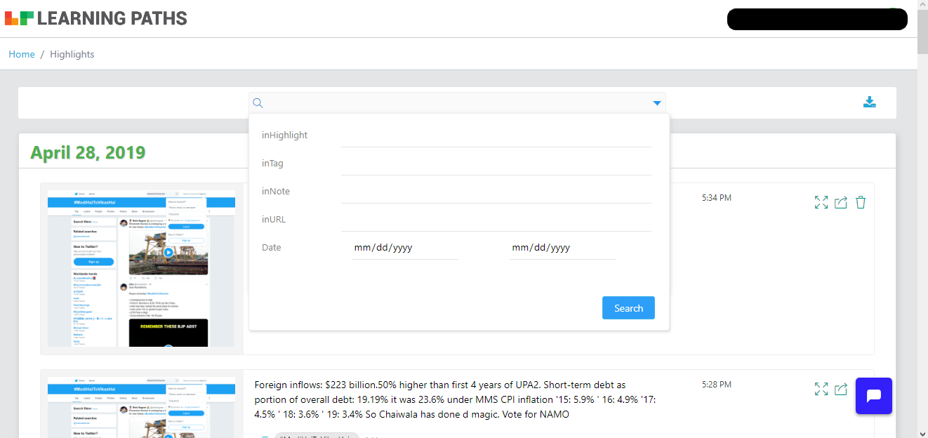 Highlights— A Chrome Extension To Highlight What Matters the Most to Me
