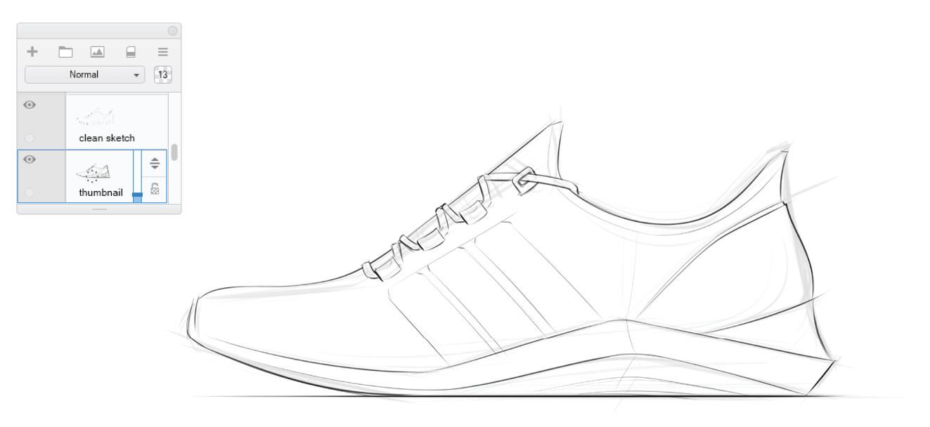 sketches of shoes