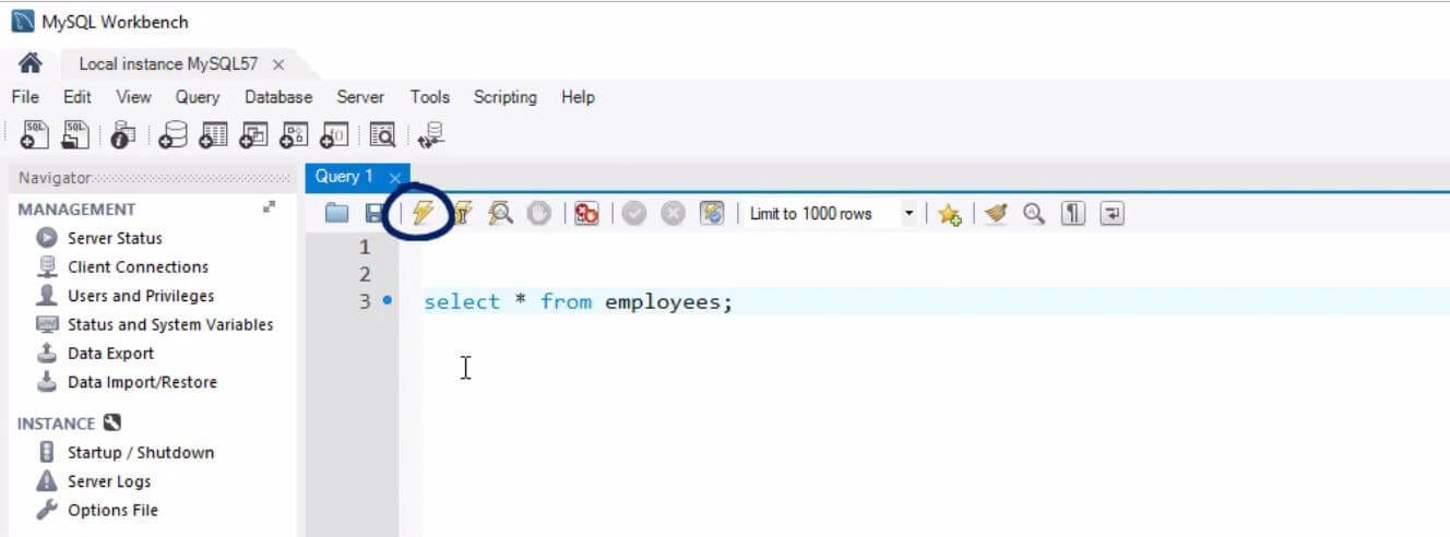 Installing MySQL and getting acquainted with the interface