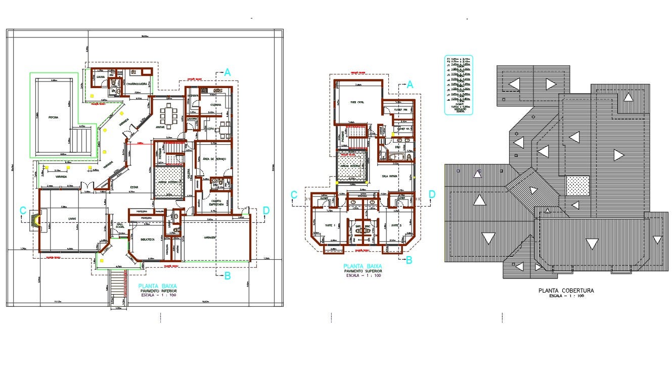 Autocad Huge House Fount Floor And First Floor Plan