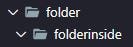 Folder below another folder
