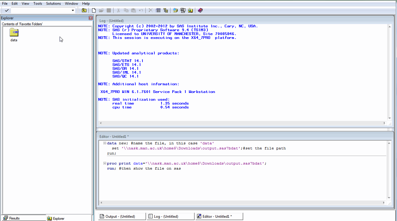 Getting started with SAS. SAS is a large suite of software… by UML