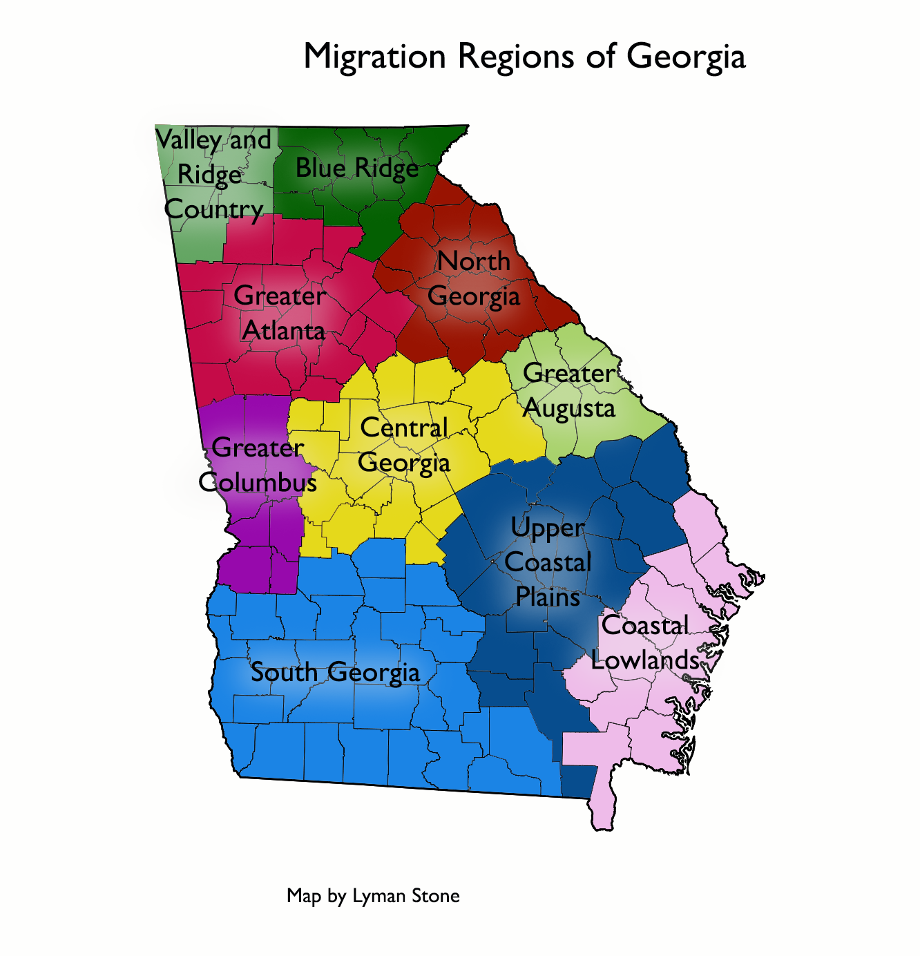 Regions Of Georgia Map