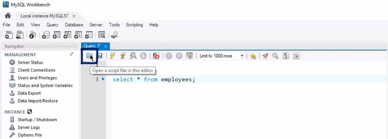 Installing MySQL and getting acquainted with the interface