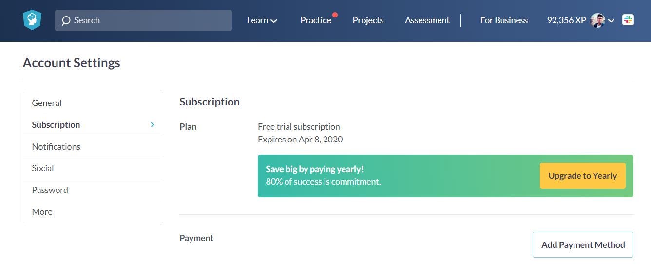 datacamp trial