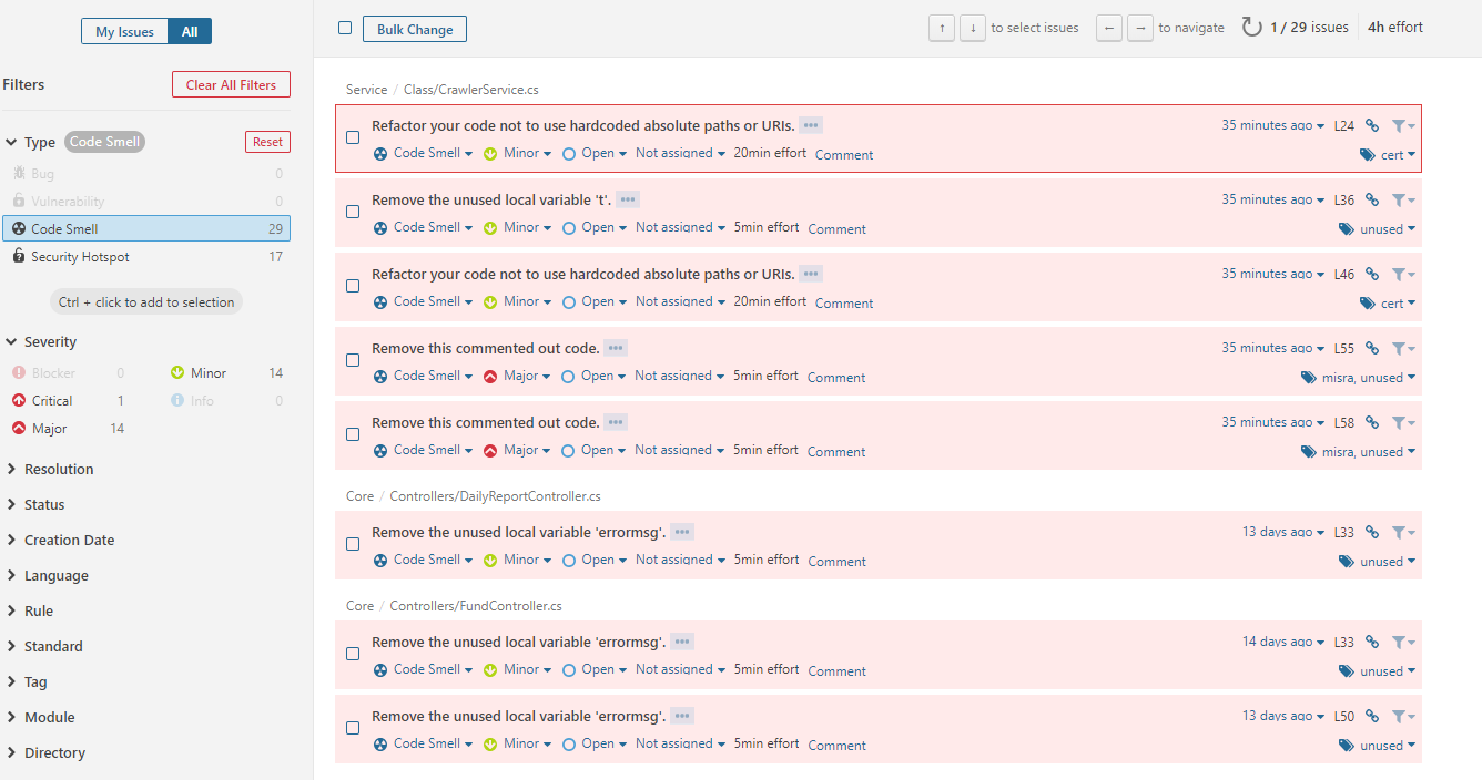 Code Analysis with SonarQube + Docker + Core Thiago Loureiro