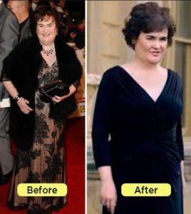 susan boyle weight loss youtube