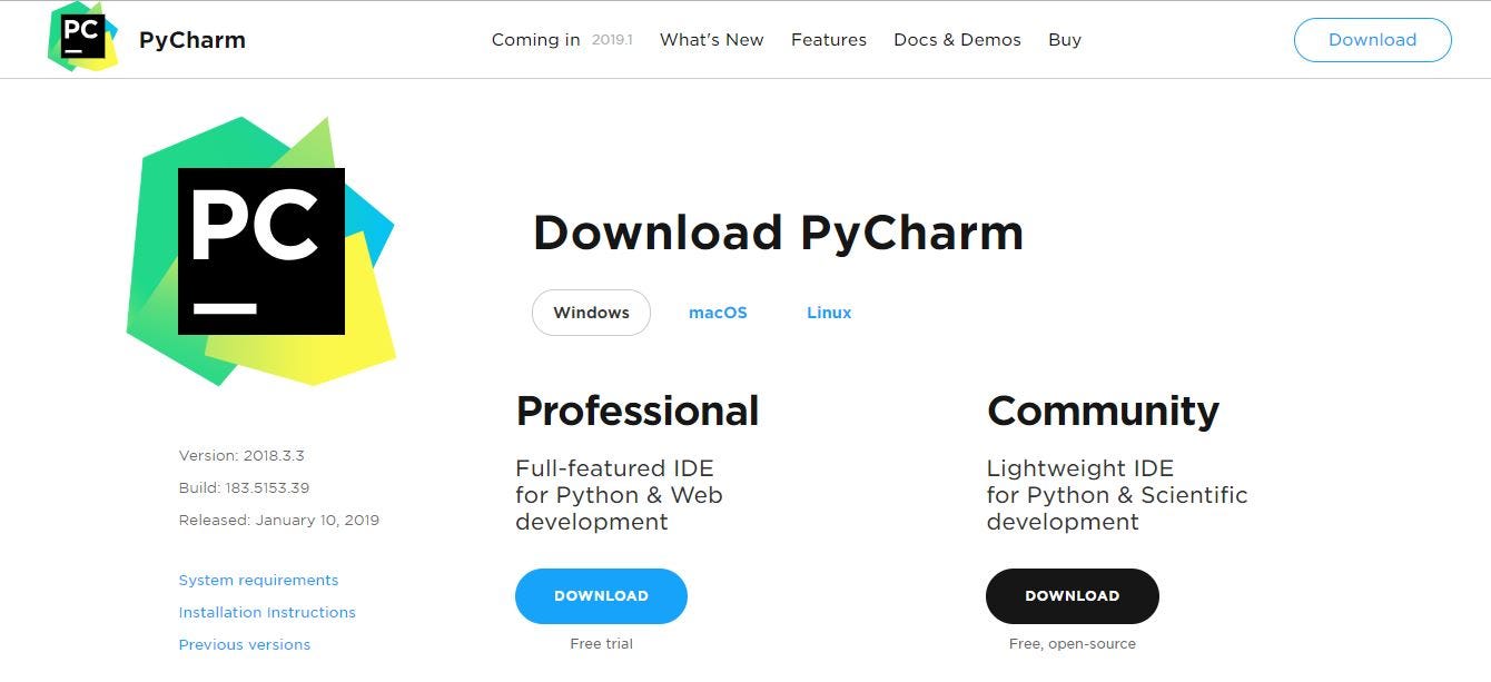 pycharm professional vs pycharm community