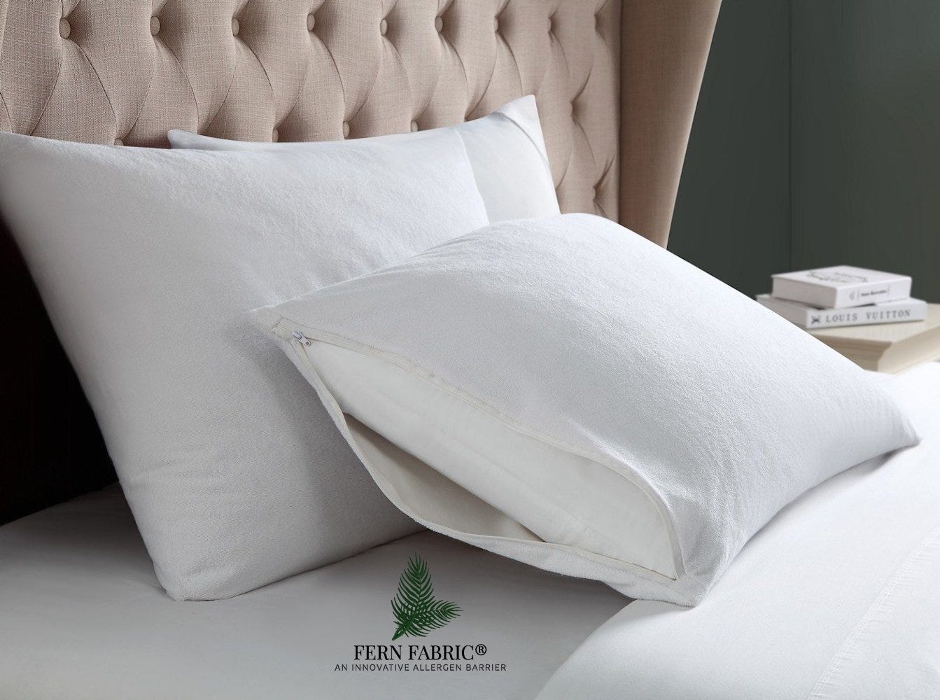Dust Mite Pillow Covers Fern Fabric Medium