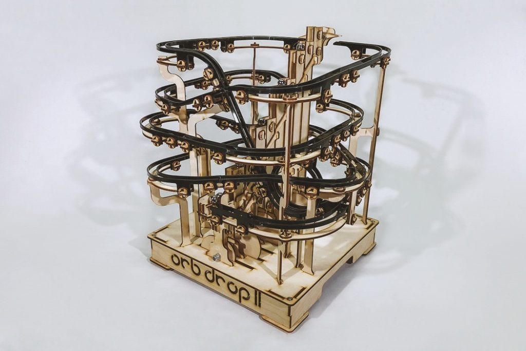 Diy Desktop Toy Makes A Great Ball Bearing Racetrack