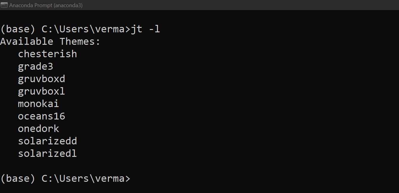 Set up some cool Jupyter-themes(Jupyter-Notebook) | by theNightwing ...