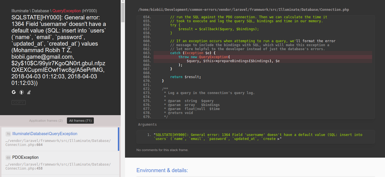 - Dokumentasi Medium Error #1 Laravel Easyread - pada Pengalaman Laravel Dokumentasi Pengalaman Easyread Error pada - - Medium #1