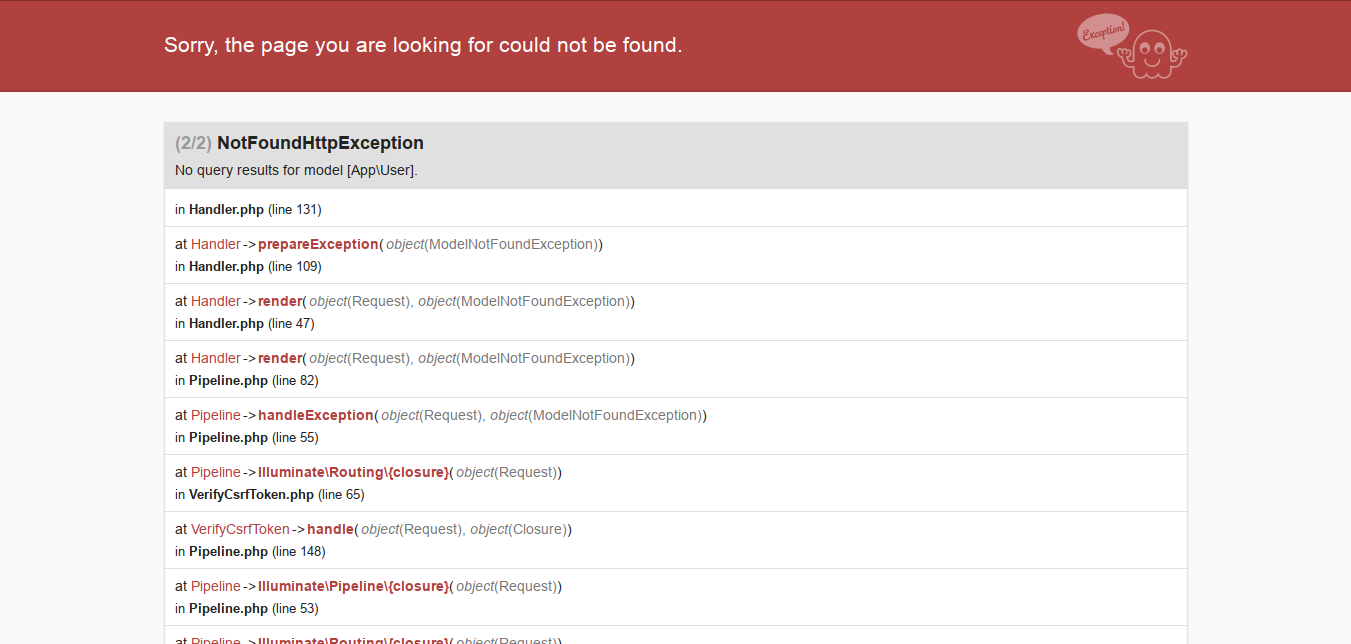 Custom Exception di Route Model Binding Laravel - Laravel  