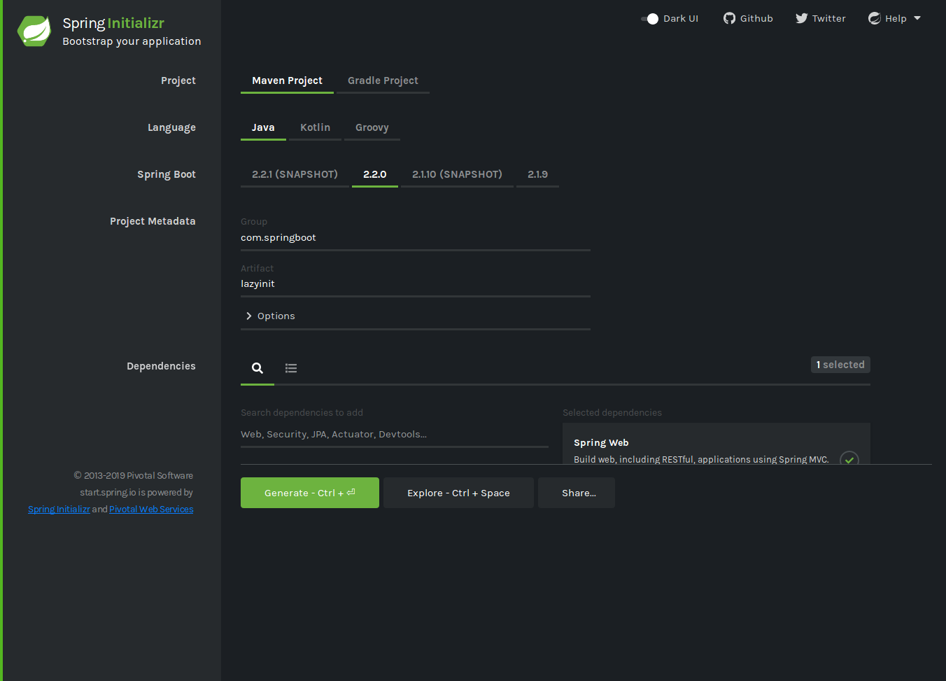 init spring boot