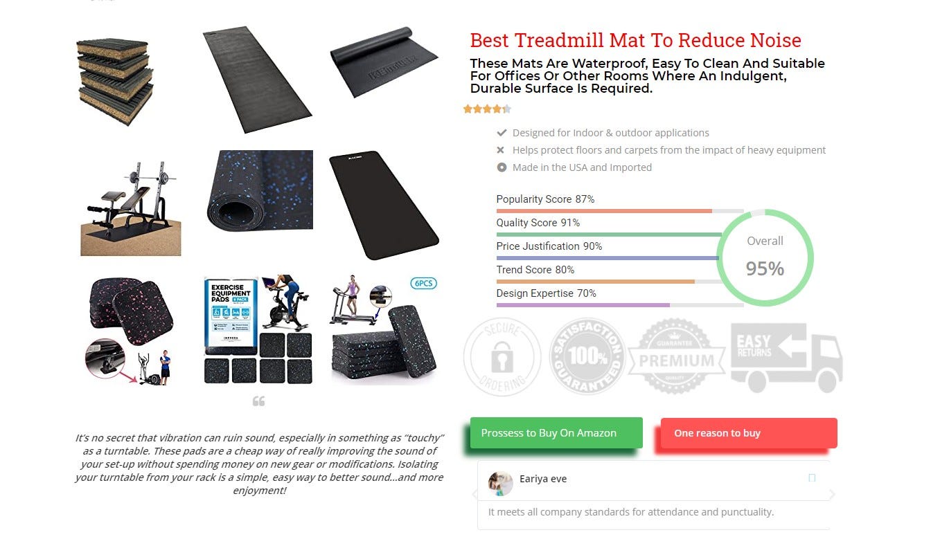 best treadmill mat for wood floors