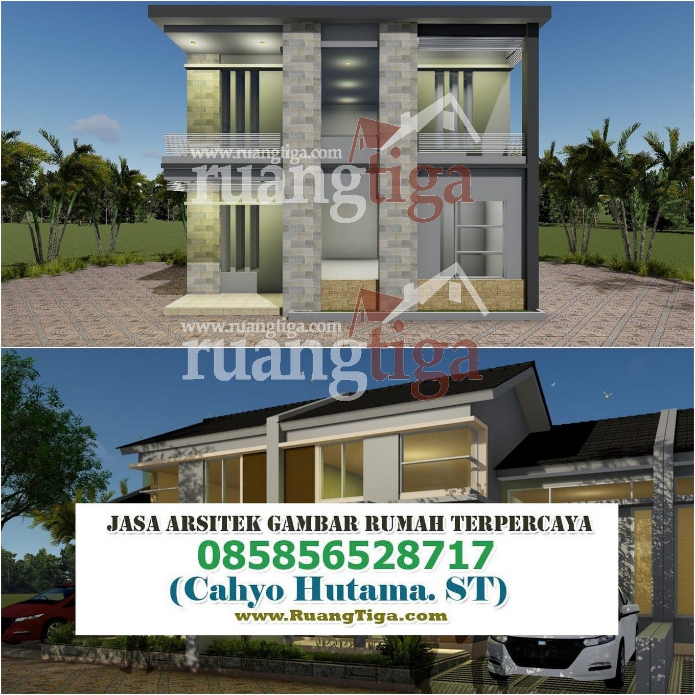 085856528717 Jasa Desain Rumah Minimalis Modern 2 Lantai