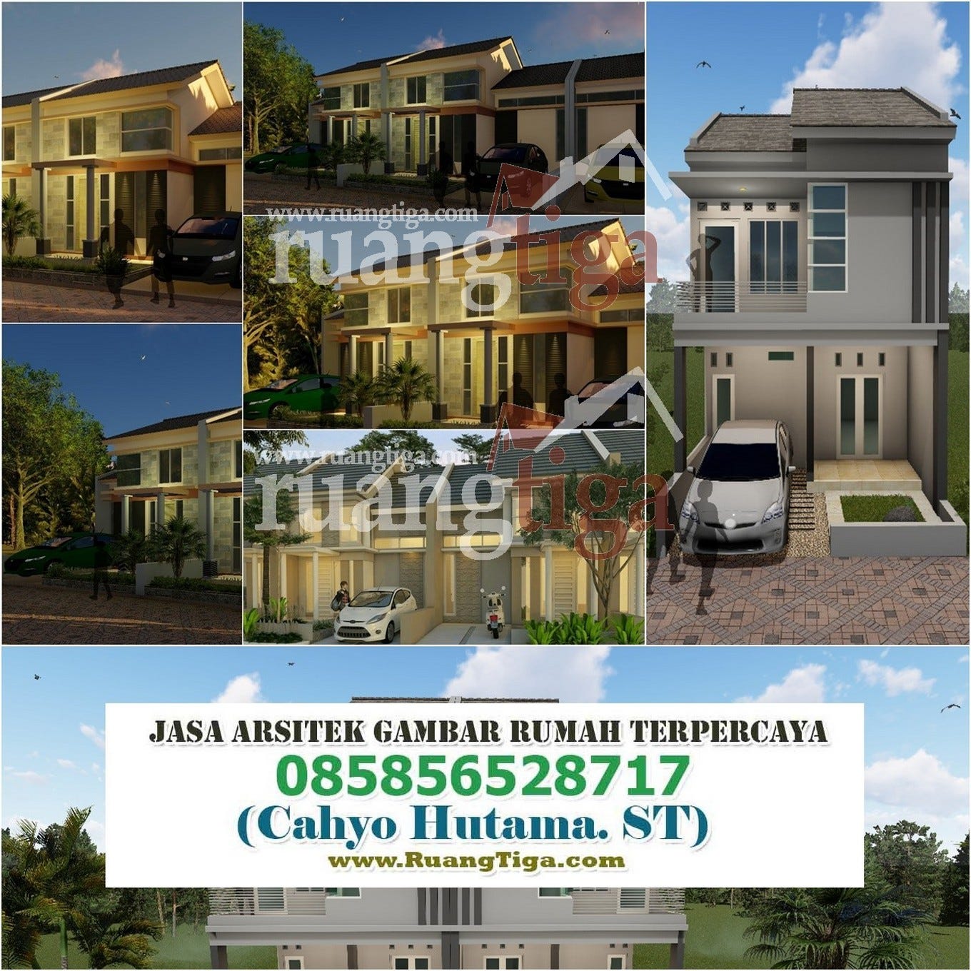 085856528717 Jasa Desain Rumah Minimalis Modern 2 Lantai