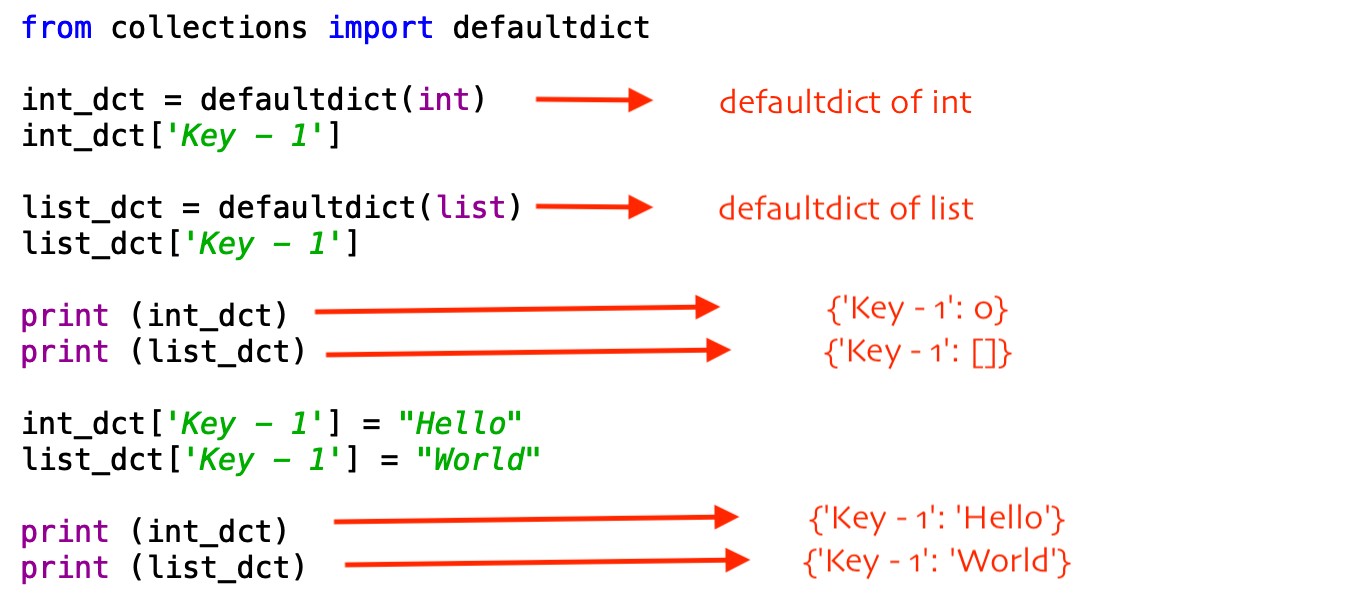 python3 defaultdict