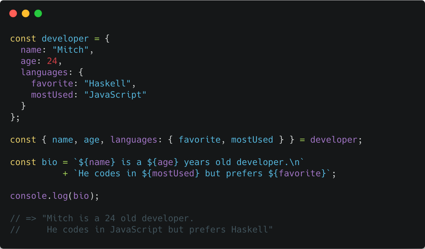 Es6 Destructuring Assignment Destructuring Objects And Arrays With By Michele Riva Openmind Medium