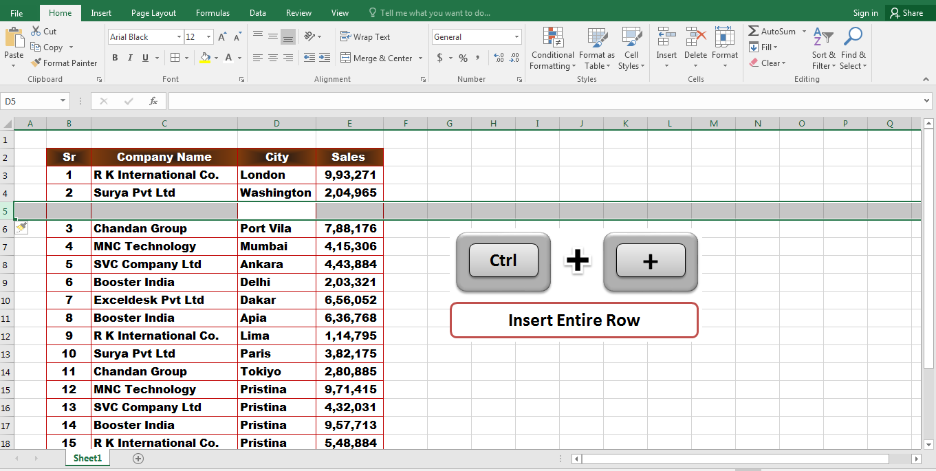 excel shortcut keys insert row excel shortcut keys insert row