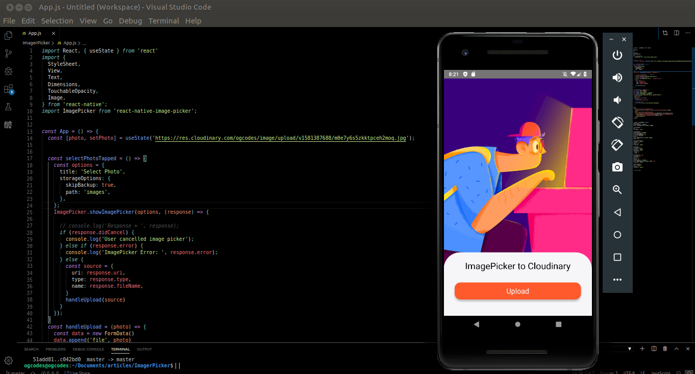 React Native How to upload an image to Cloudinary. by Godswill