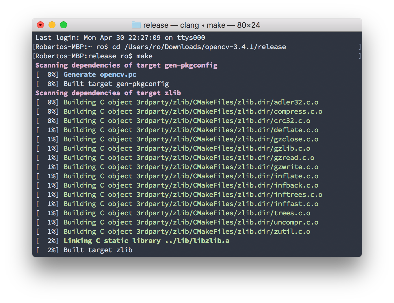 build opencv for mac build opencv for mac