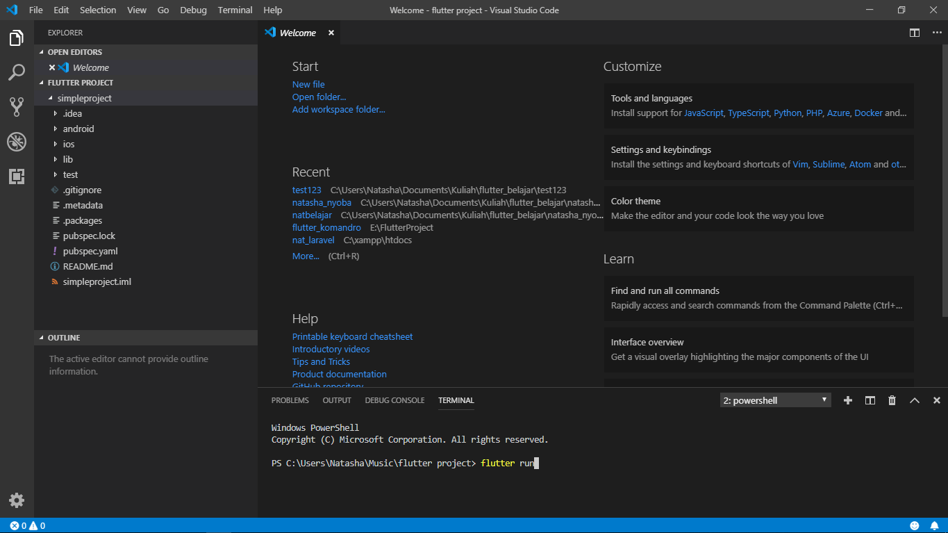 Tutorial Flutter — Membuat Projek Pertama | by Jeremia Manogi Mario ...