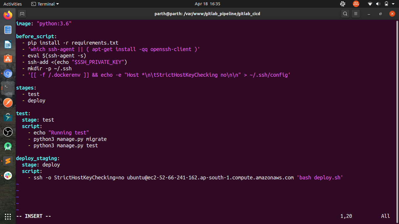 Configure CI CD Pipeline In GitLab And Deployment To Server Via SSH