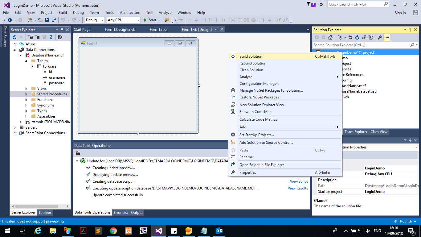 Programming Sample System with Data Source and DataSet Connect