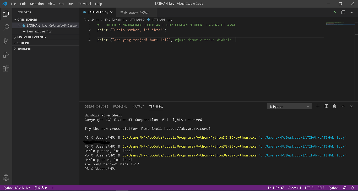 Hello world python