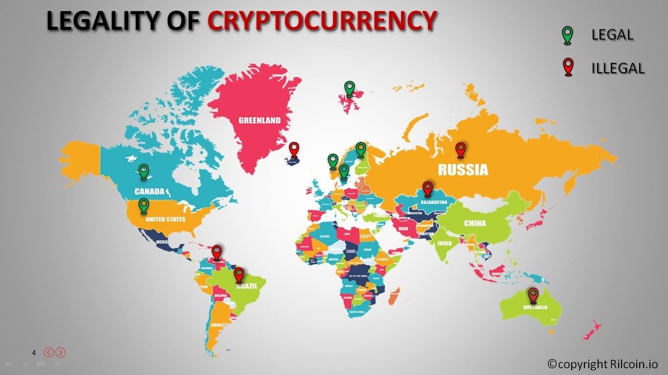 LEGALITY OF CRYPTOCURRENCY BY COUNTRY by Rilcoin Medium
