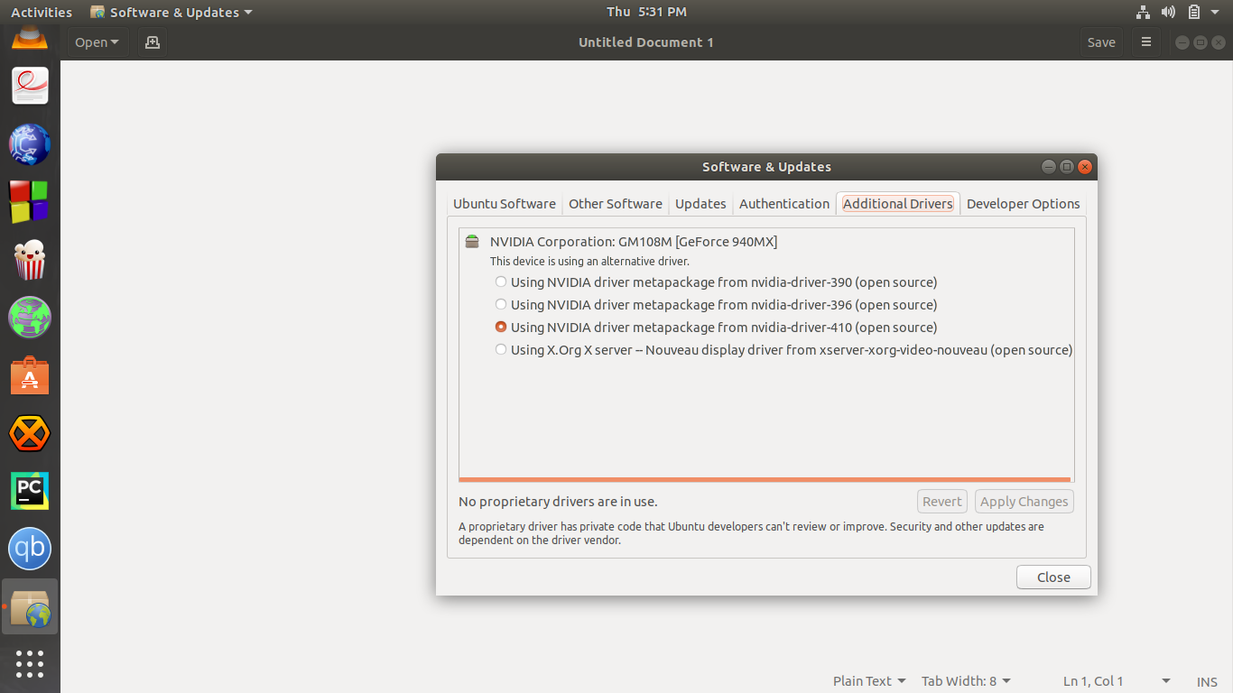 install latest nvidia drivers ubuntu 18.04