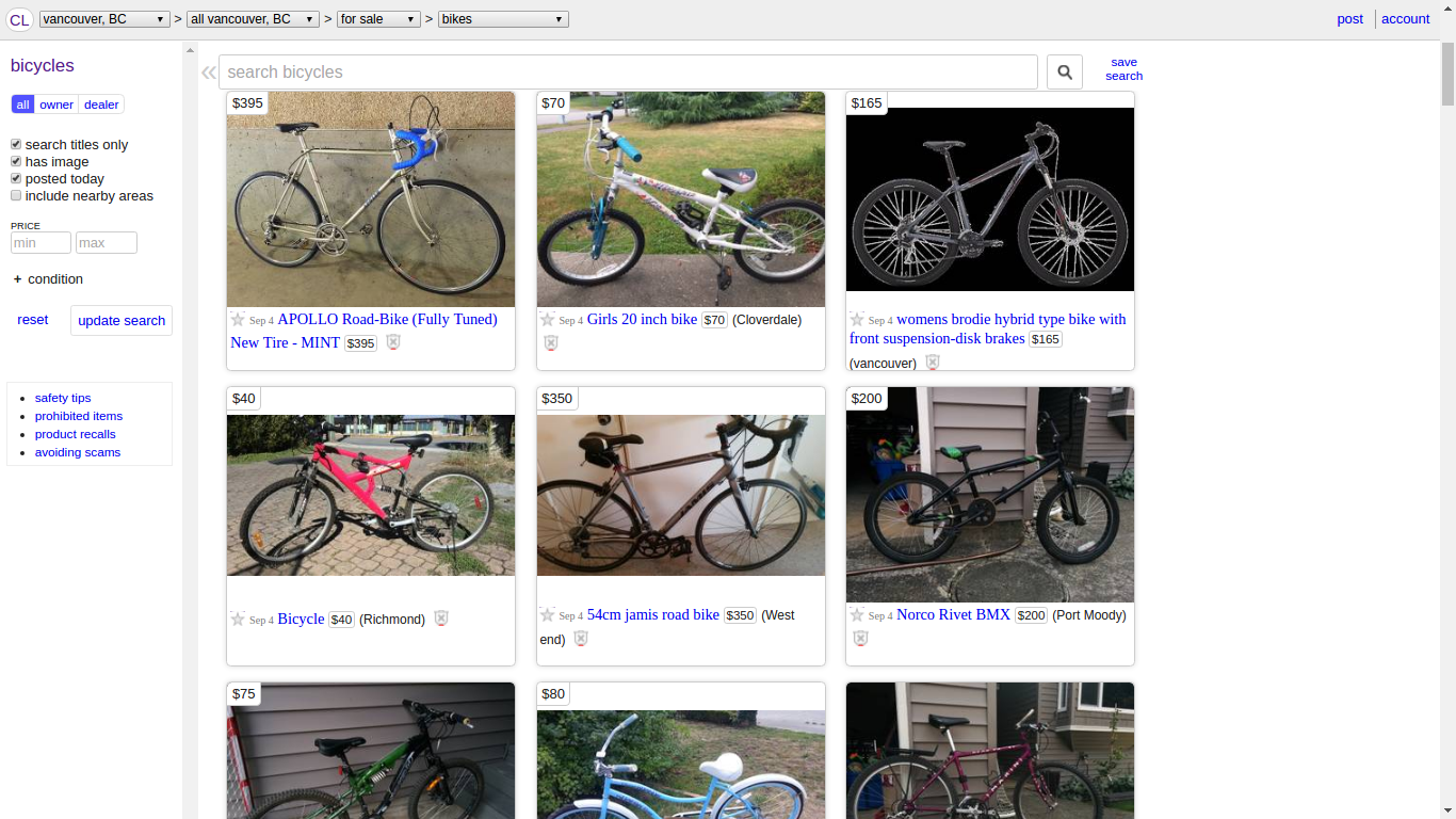 second hand bikes richmond