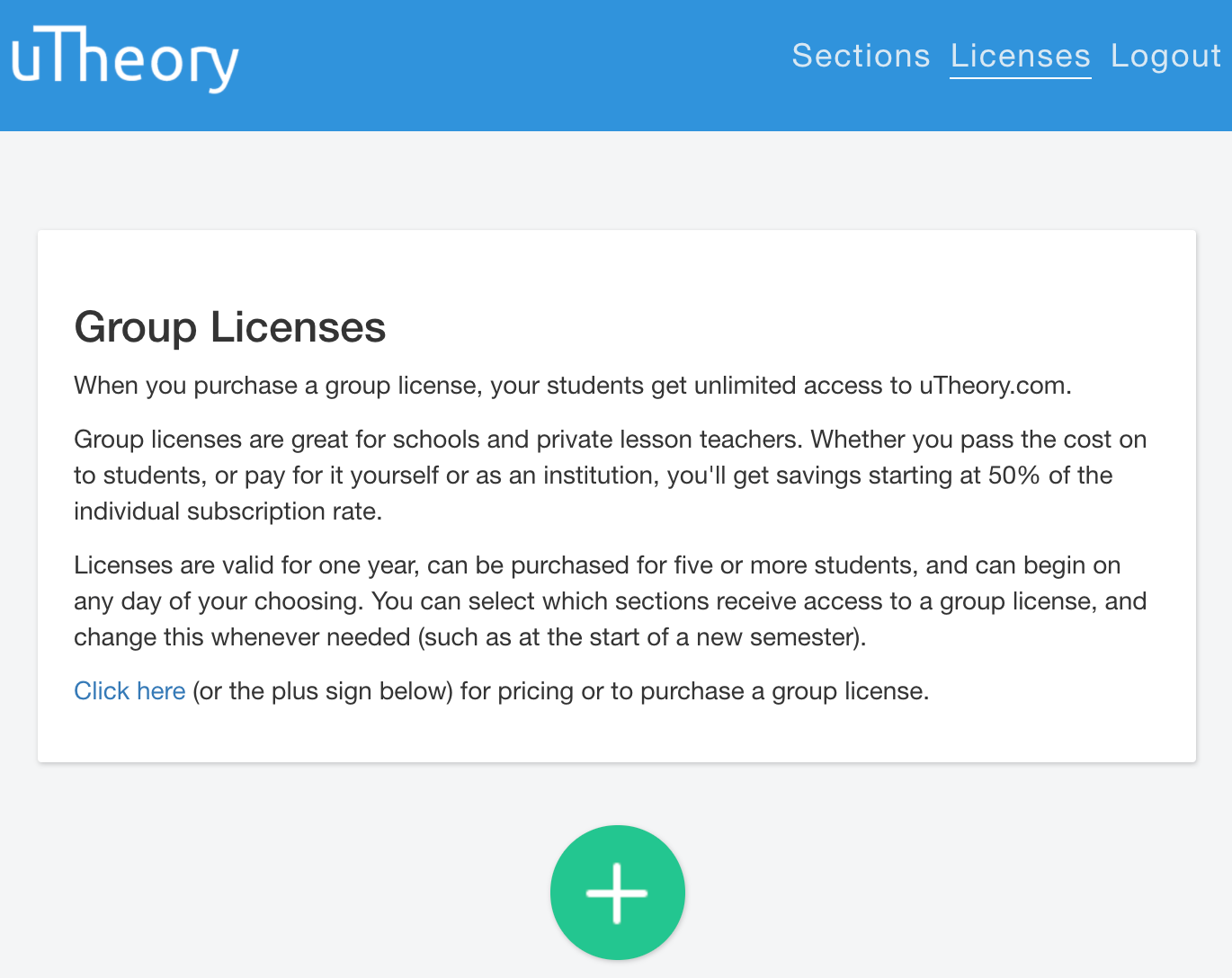 Group Licenses UTheory