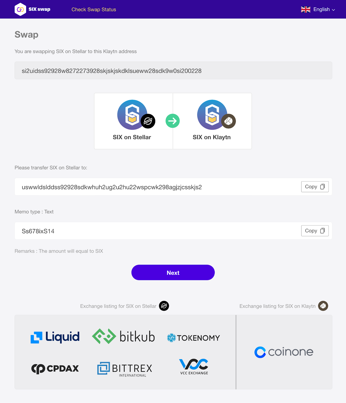 SIX Token Swap Guideline. Convert SIXStellar Token to SIXKCT… by