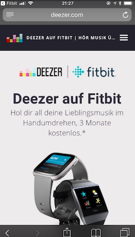 deezer for fitbit