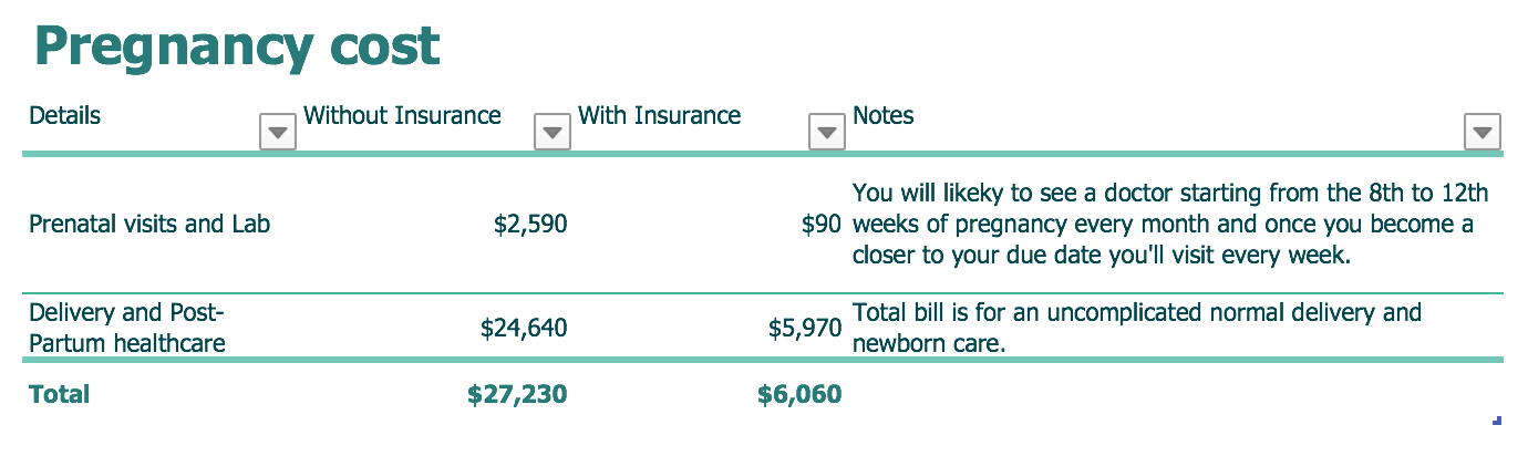 Planing To Become A Parent In The Us Here Is How Much The Average Pregnancy Costs By Oyun Batnasan Medium