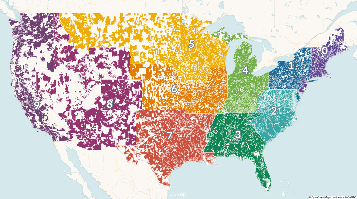 USA Map With Zip Codes