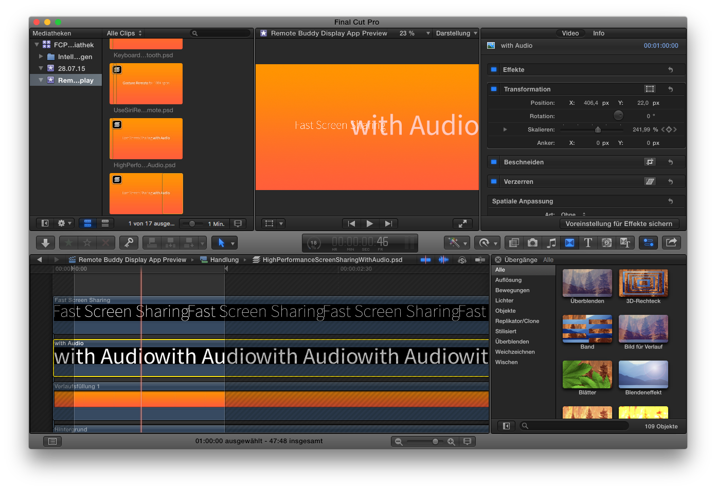 final cut pro 7 text