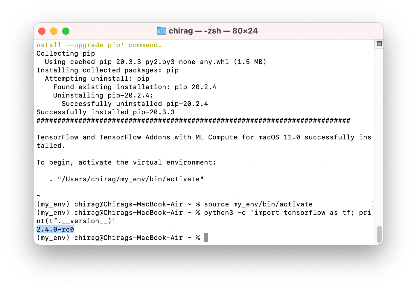 Mac install python3 pip